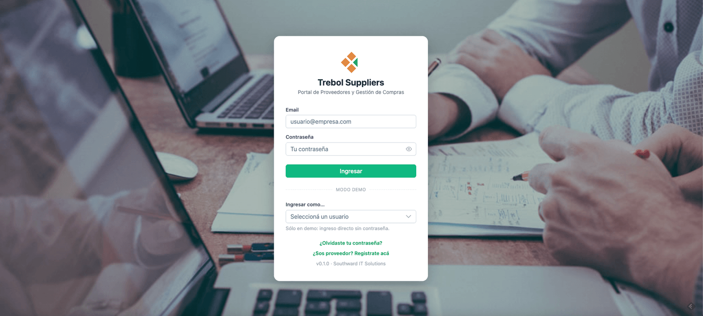 Tu portal de proveedores con gestión de compras integrada.